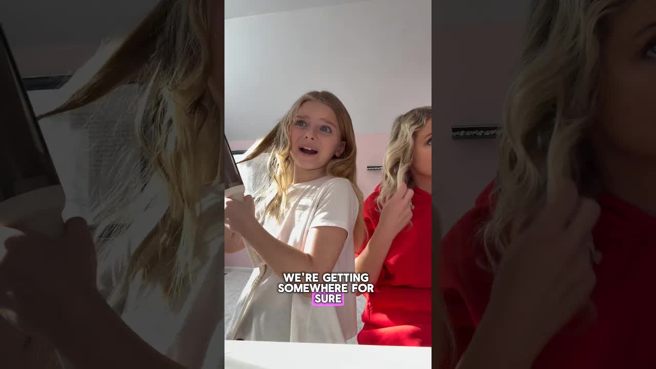 GRWus PART 2 | The evil curling iron! 😂😂 #hair #hairstyle #grwm #shorts