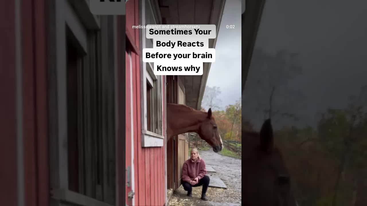 Most people assume thoughts come first and then the body reacts. 👇🐴