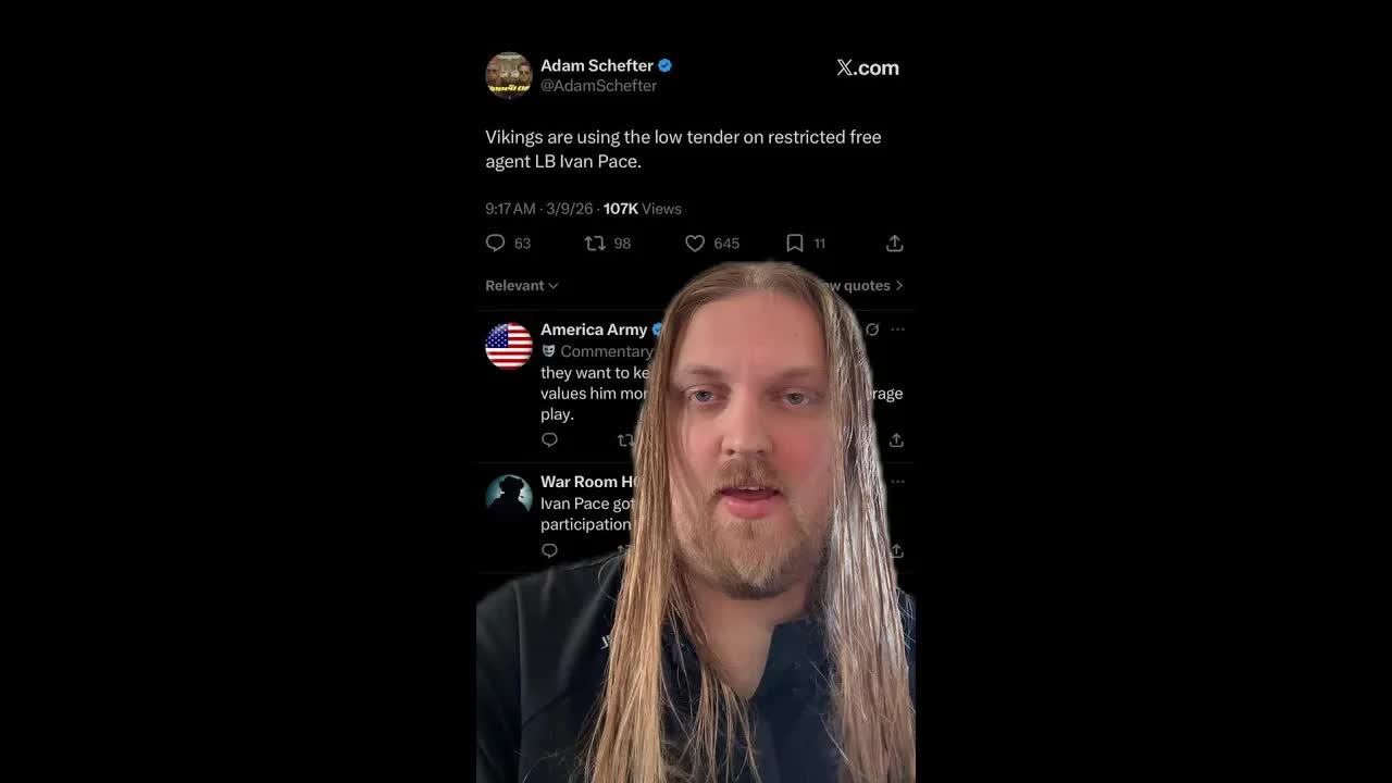 The #Vikings placed the low tender on LB Ivan Pace Jr., but not for the way fans may think...