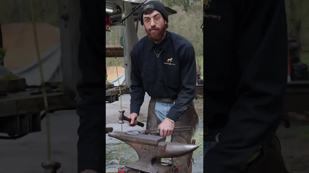 Time lapse forge work with Associate Farrier Pecos Roberts- always putting in the hard work!