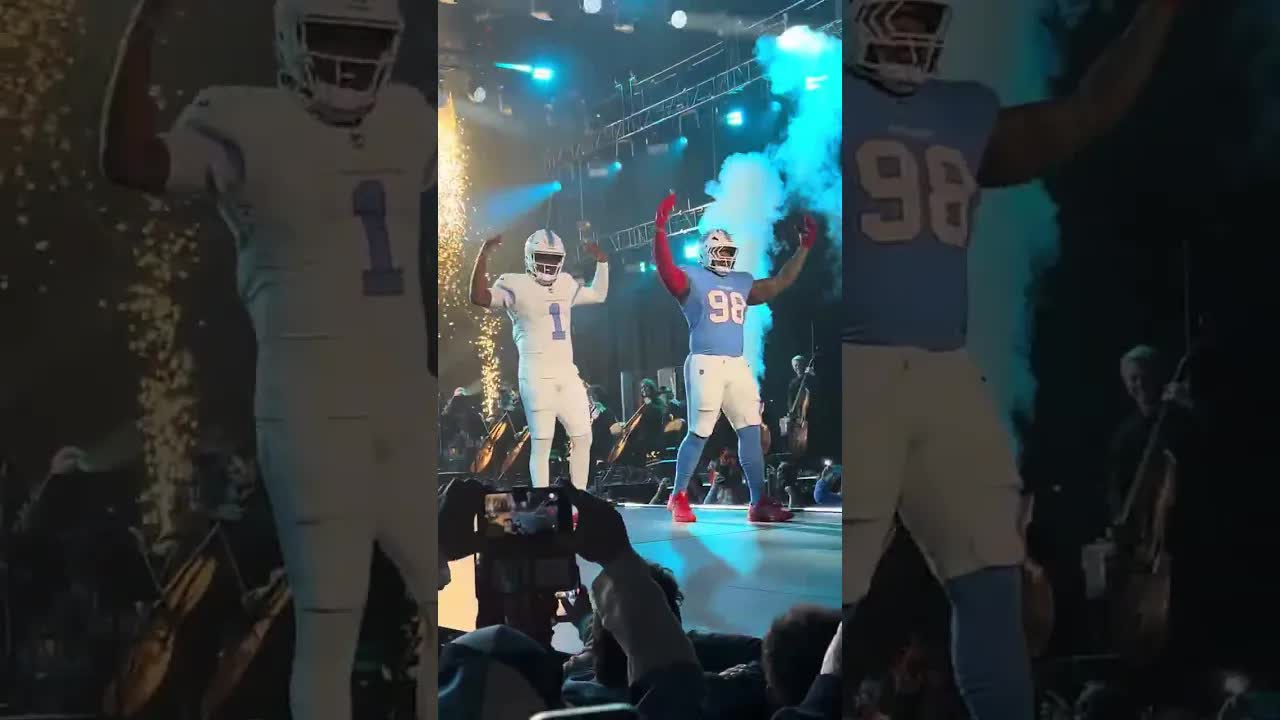 The #tennesseetitans new uniforms are here with Cam Ward and Big Jeff showcasing! #camward #nfl