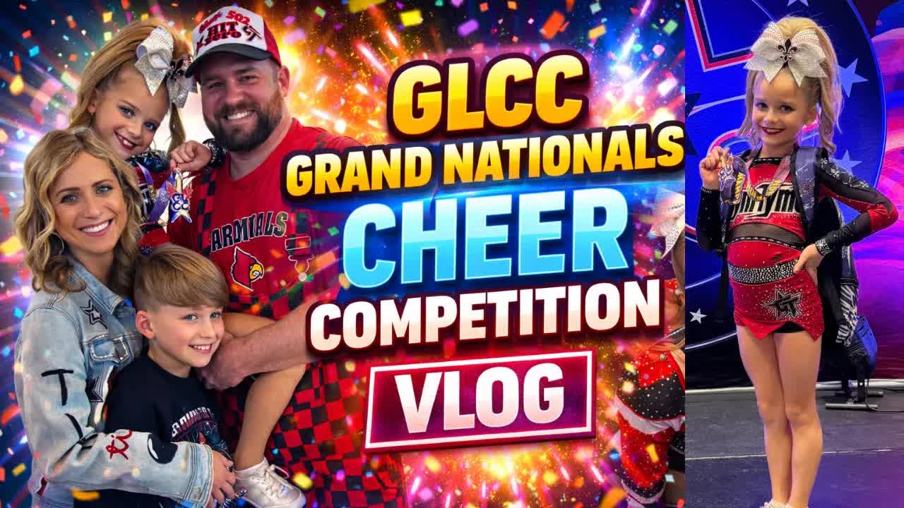 GLCC GRAND NATIONALS IN CHICAGO!! What place will Harper’s teams get?! 🫣😬 #cheer #vlog #travel 
