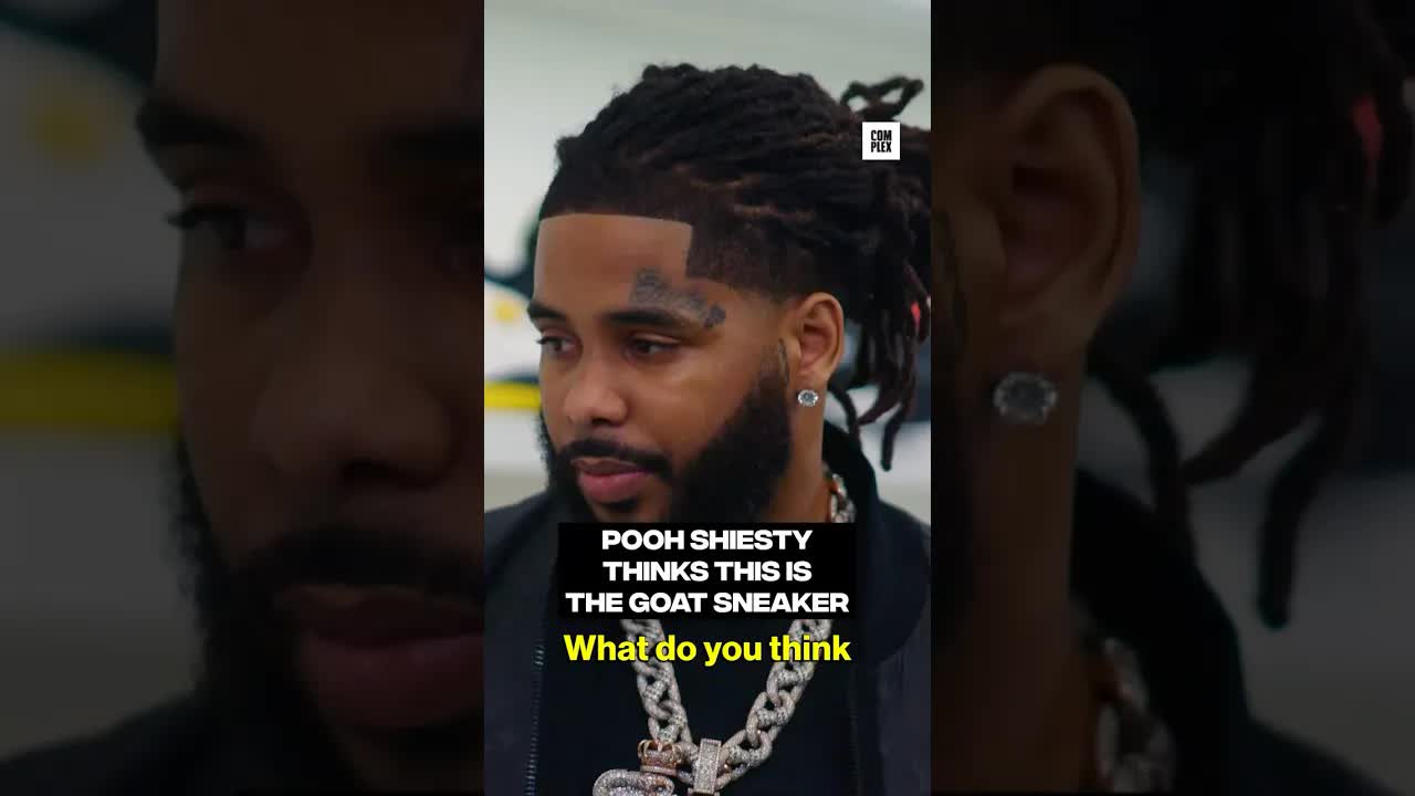 Pooh Shiesty thinks this is the GOAT sneaker... #SneakerShopping