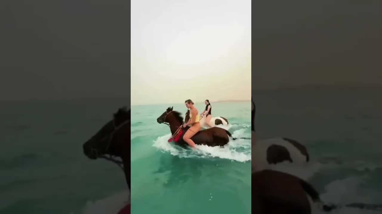 Not everyone understands the feeling of running in the sea with your horse…