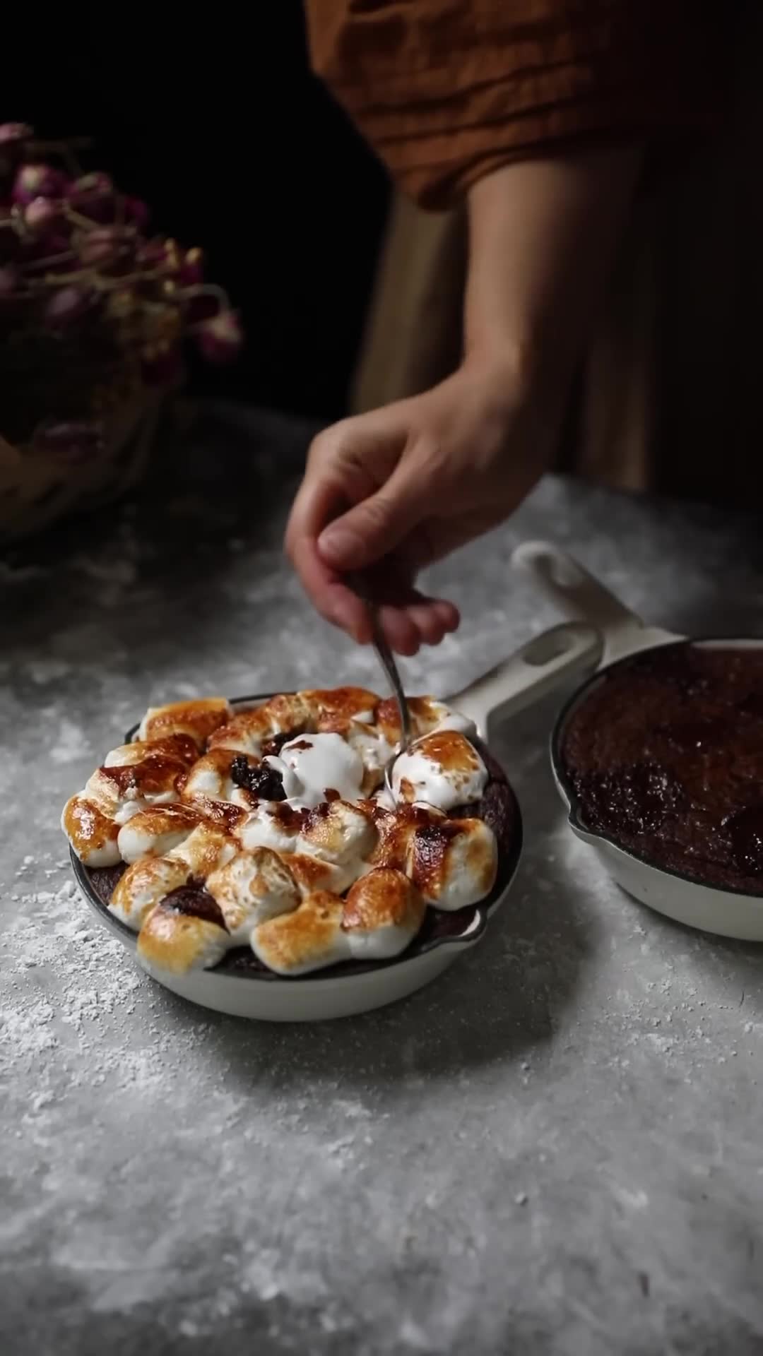 Molten lava cake and cast iron brownie for chocolate enthusiasts