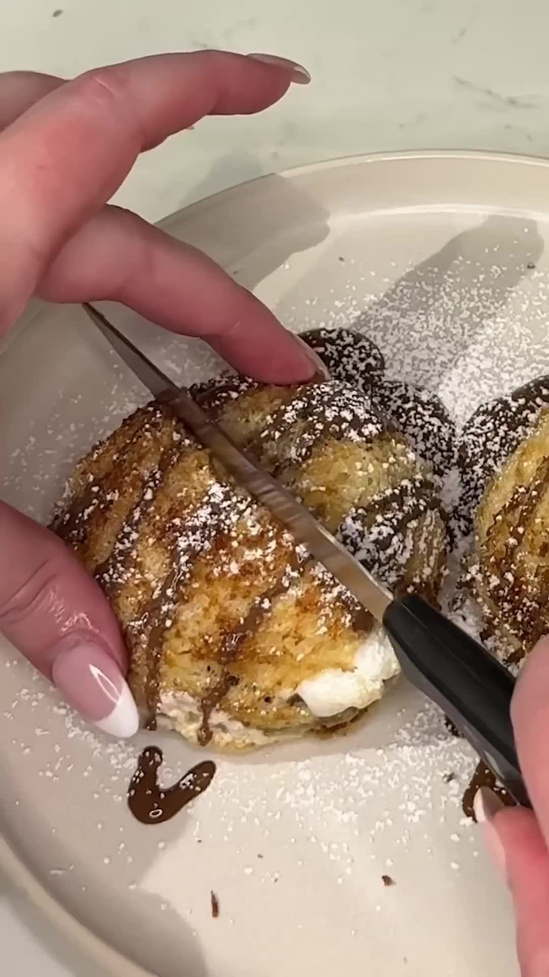 Chocolate hazelnut spread elevates traditional s'mores sandwich