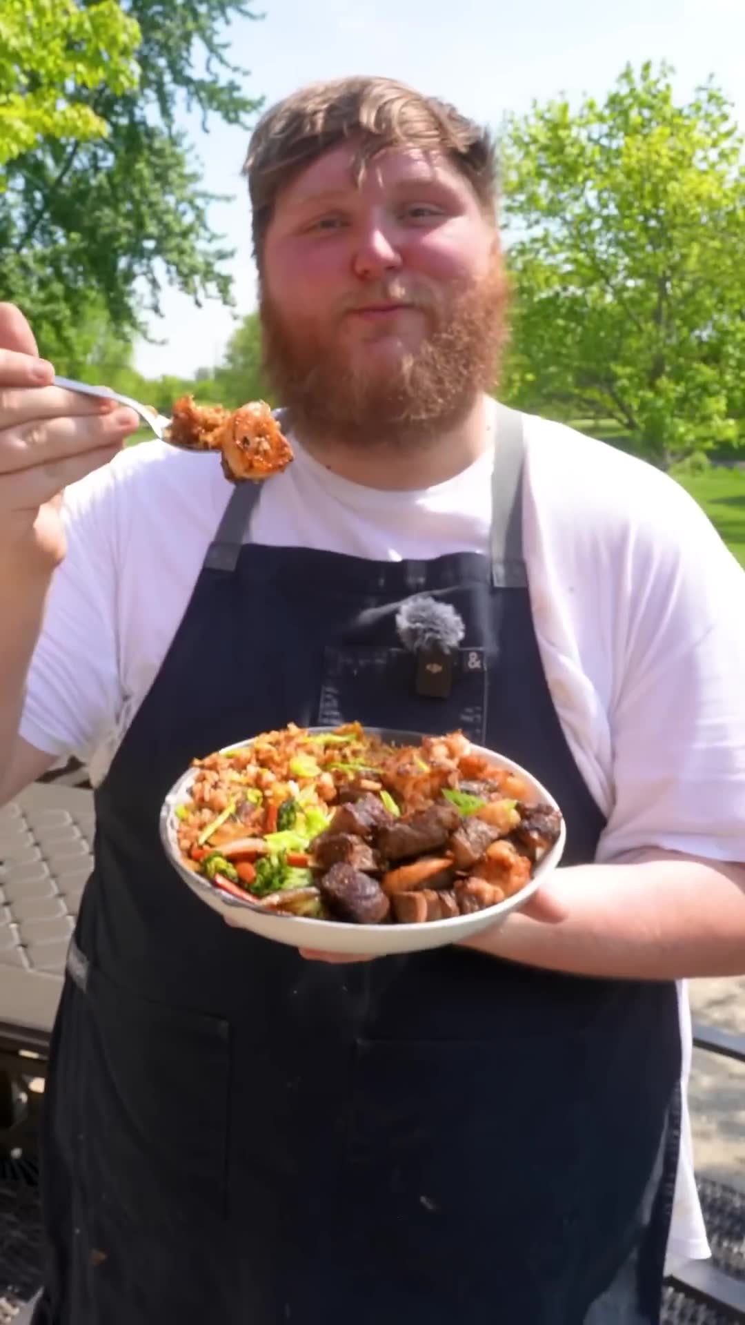 Breaking in new griddle with hibachi-style steak and shrimp recipe