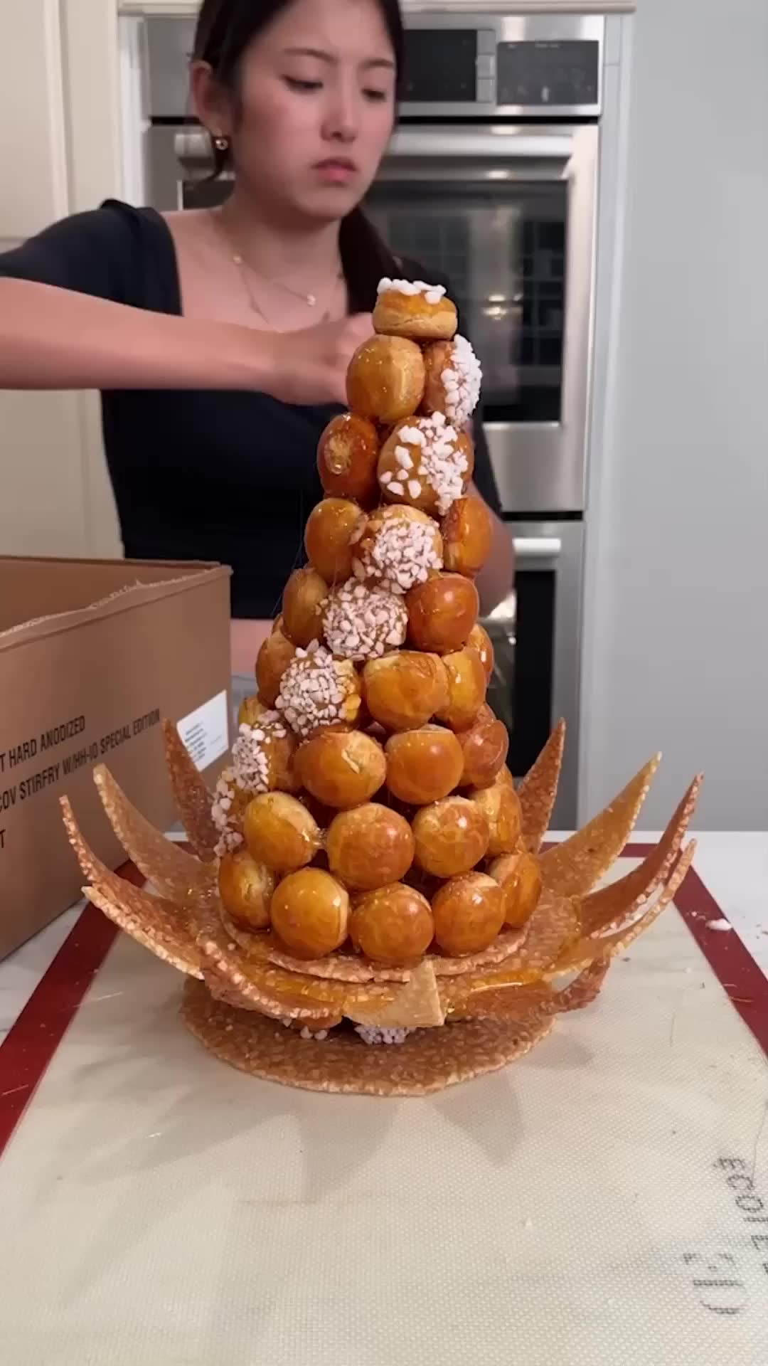 Transporting a delicate croquembouche across distances