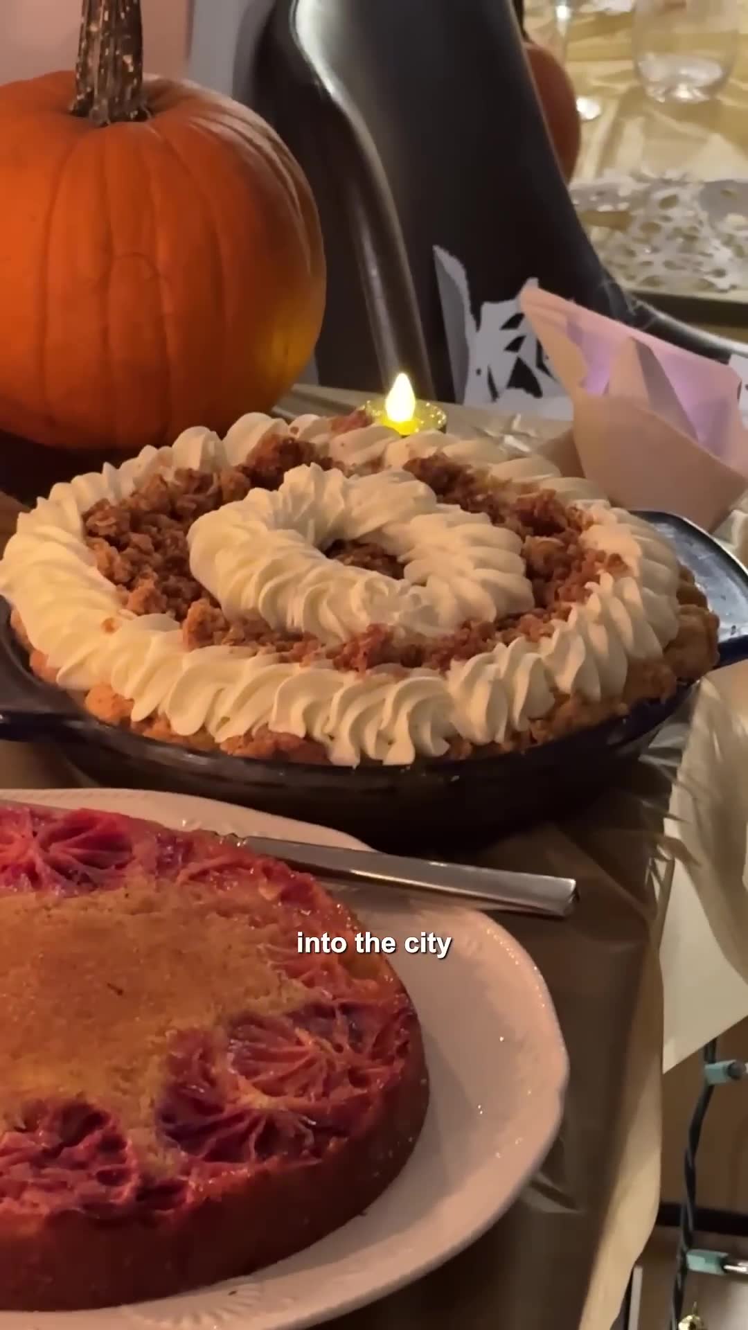 Friendsgiving menu featuring homemade baked goods