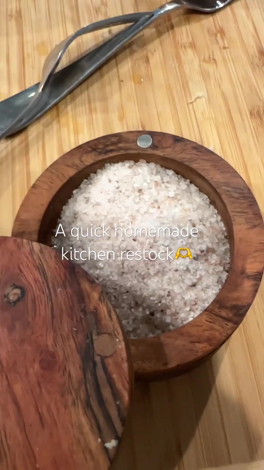 Checking in while cooking dinner for the family