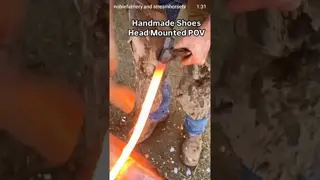 Using our favorite forging brand to create our handmade shoes 🔥